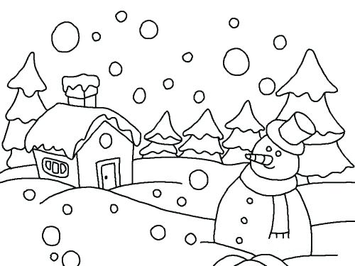 Snow Coloring Sheet 500x375 Snow Coloring Sheet