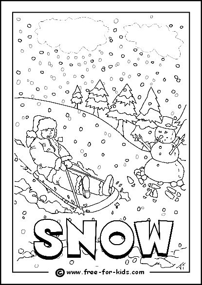 Image Of Snowy Day Colouring Page Homeschooling 415x586 Image Of Snowy Day Colouring Page Homeschooling