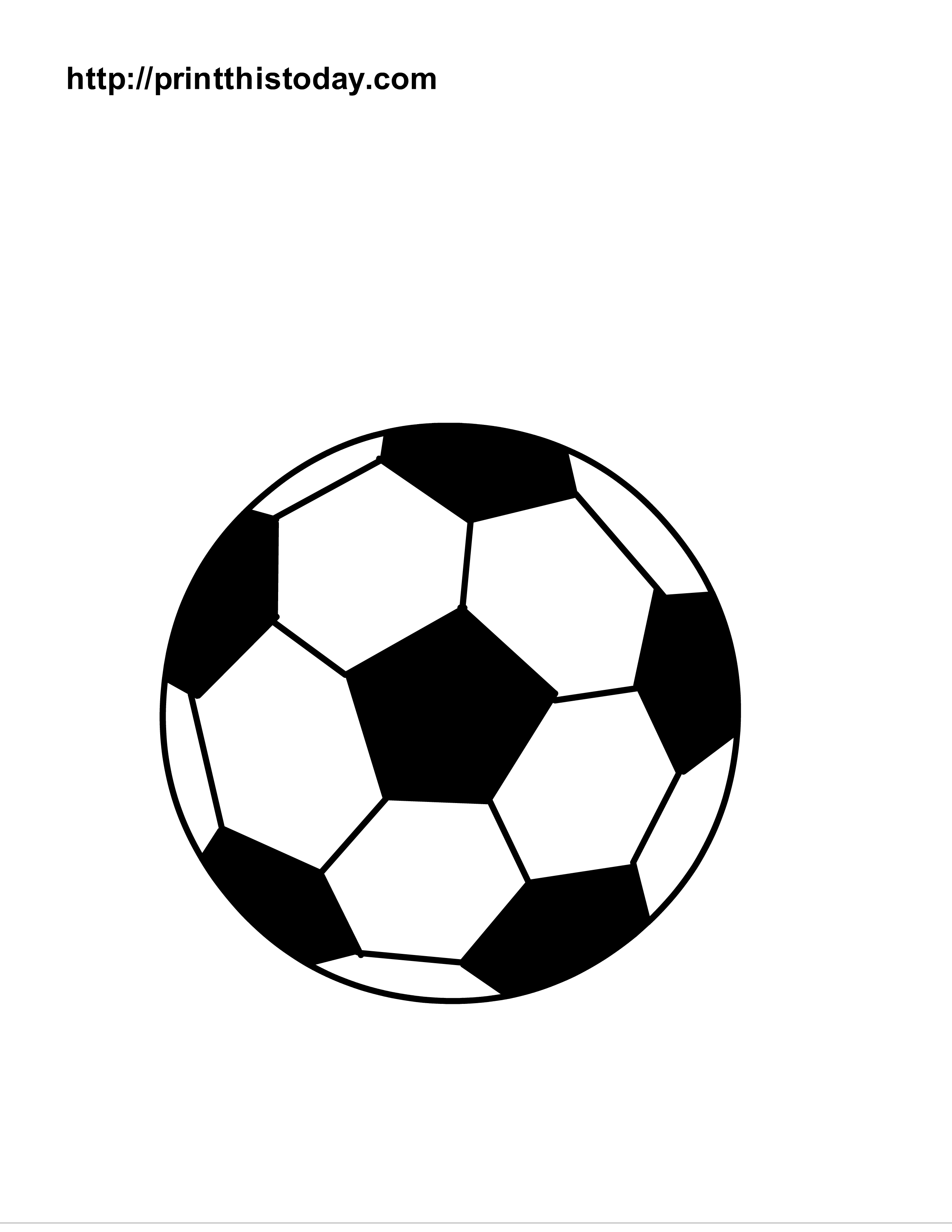 2550x3300 Small Soccer Ball Coloring Page