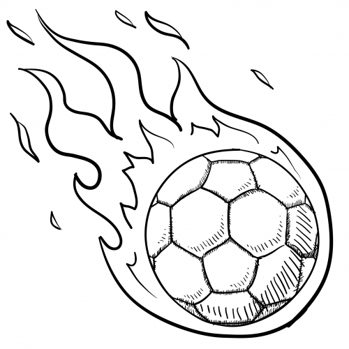 500x500 Soccer Ball In Flames For Kids Kids Soccer And Soccer Ball