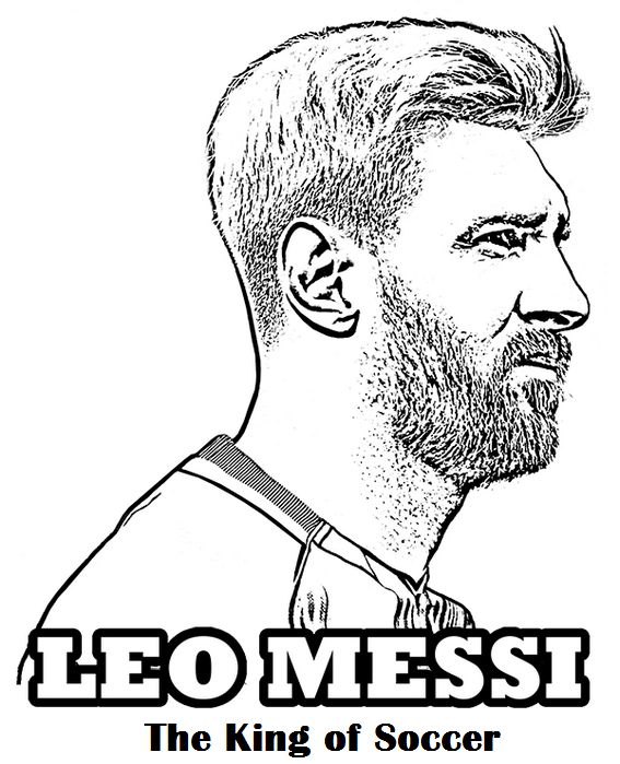 Soccer Coloring Pages Messi