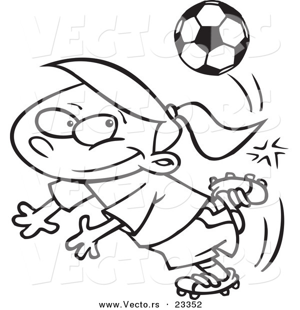 Cartoon Vector Of Cartoon Soccer Girl Doing A Kick Trick 600x620 Cartoon Vector Of Cartoon Soccer Girl Doing A Kick Trick