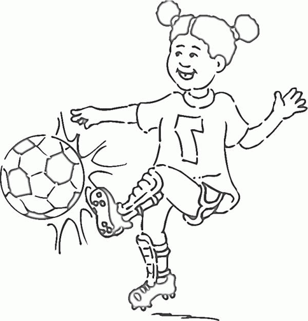 Soccer Girl Coloring Page Little Girl On Soccer Jersey Making 600x626 Soccer Girl Coloring Page Little Girl On Soccer Jersey Making