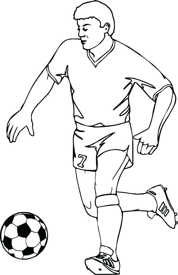 Soccer Player Coloring Pages Football Player Coloring Page Running 618x955 Soccer Player Coloring Pages Football Player Coloring Page Running