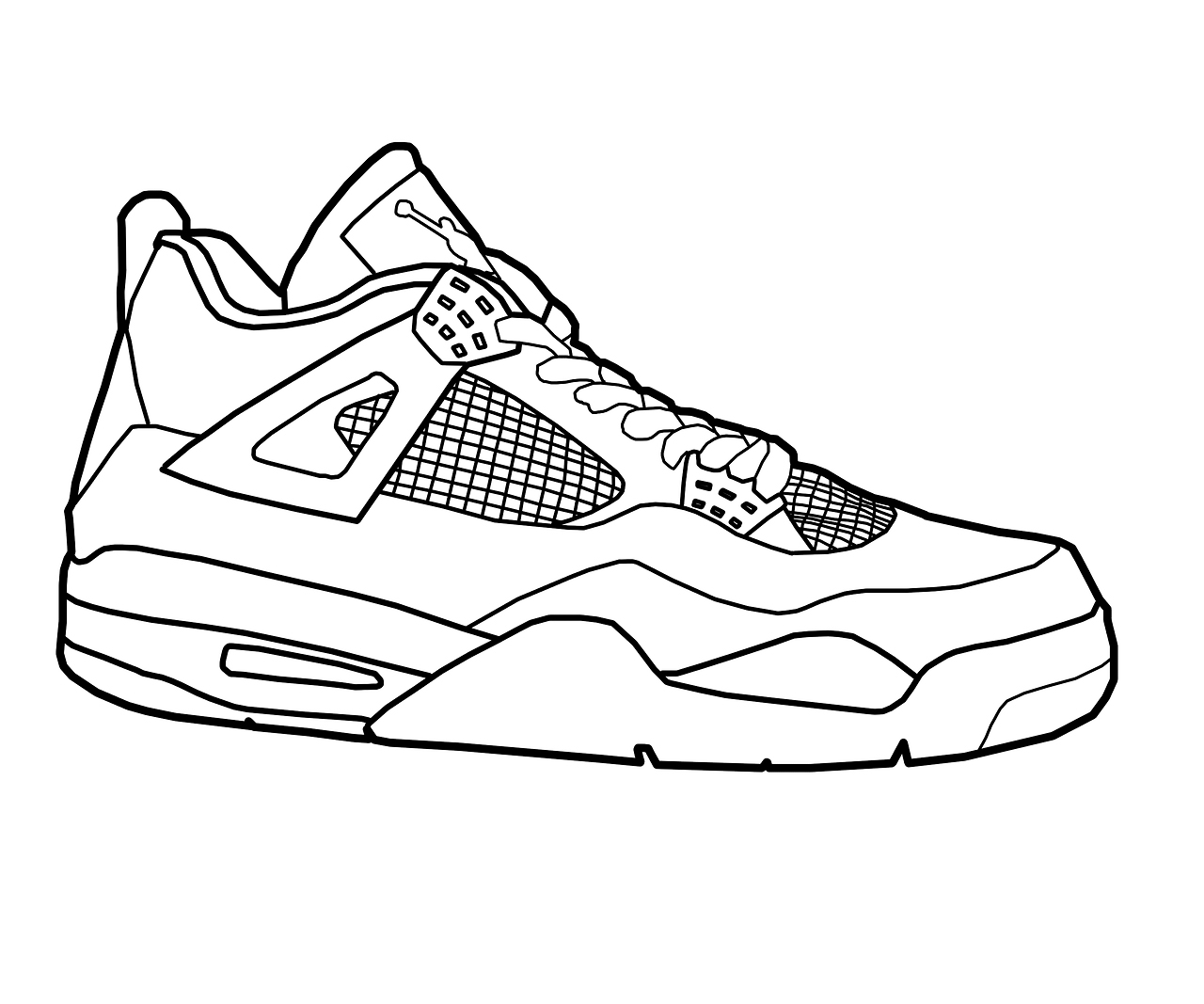 1280x1067 Basketball Shoe Coloring Pages