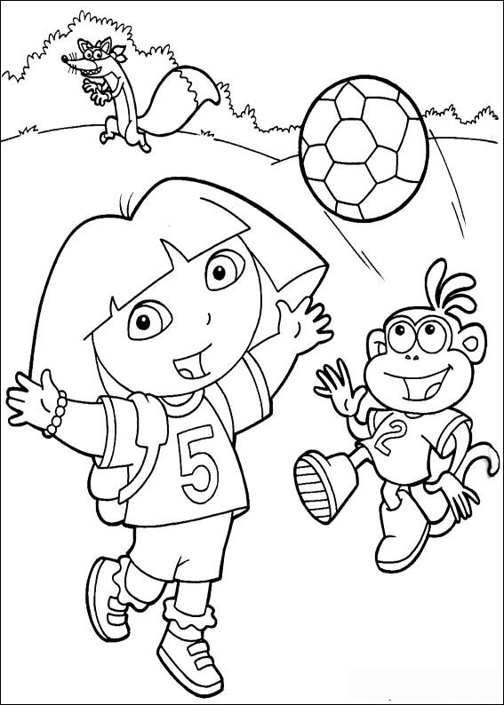 Dora Soccer Team Coloring Pages Printable For Snazzy Print Paint 567x794 Dora Soccer Team Coloring Pages Printable For Snazzy Print Paint