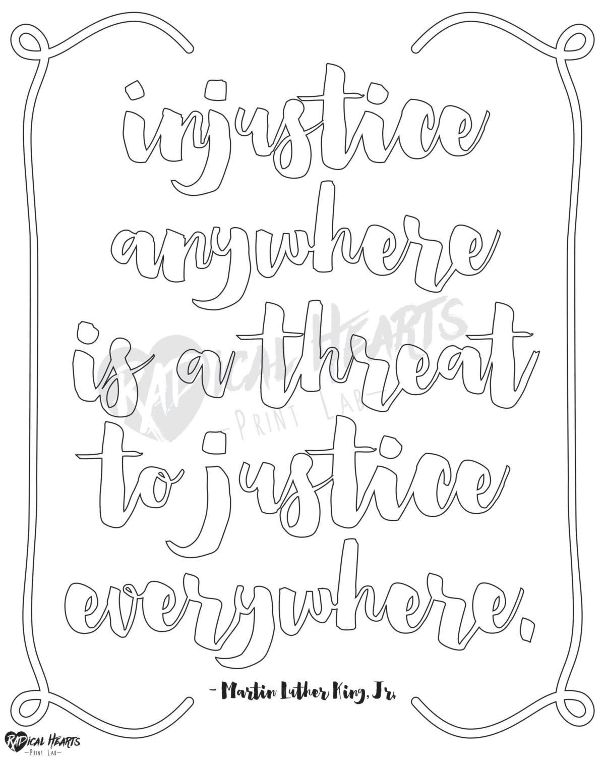1200x1500 Social Justice Printable Coloring Page