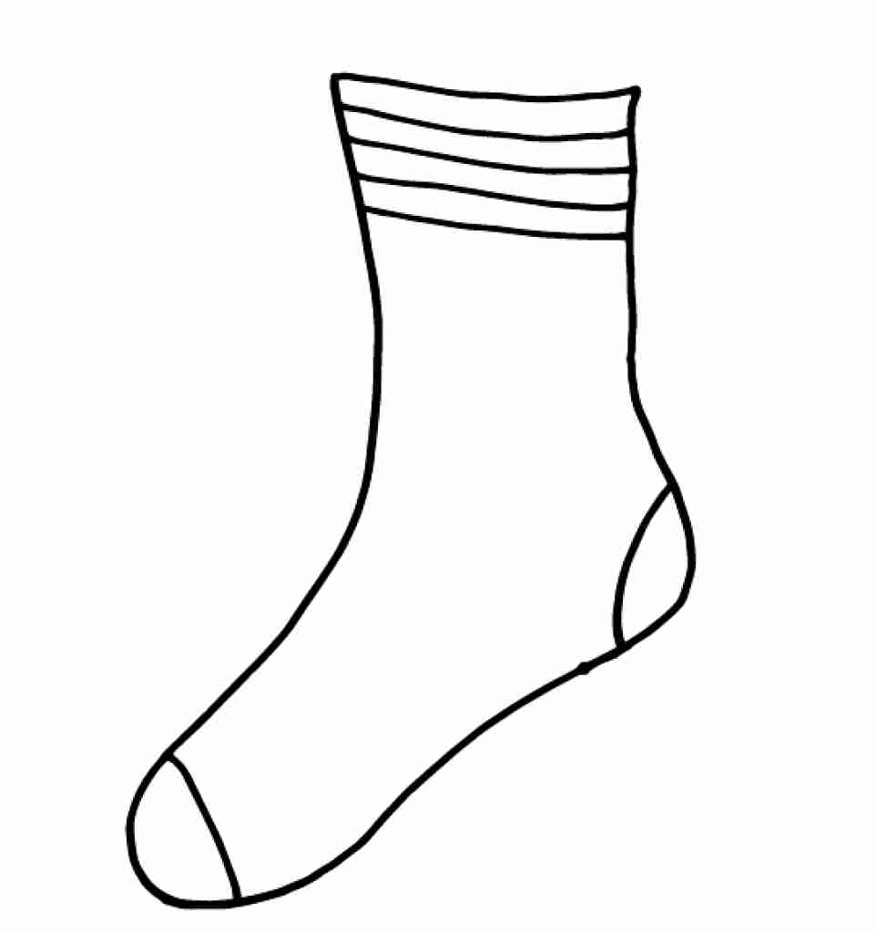 Socks Coloring Page Colorable Outline Sketch Coloring Page