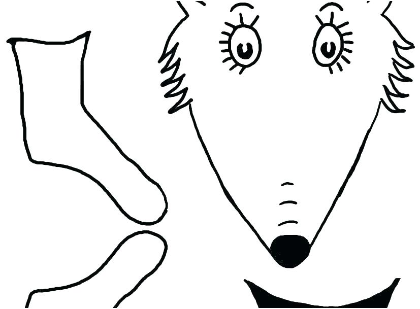 Sock Coloring Page 827x609 Sock Coloring Page