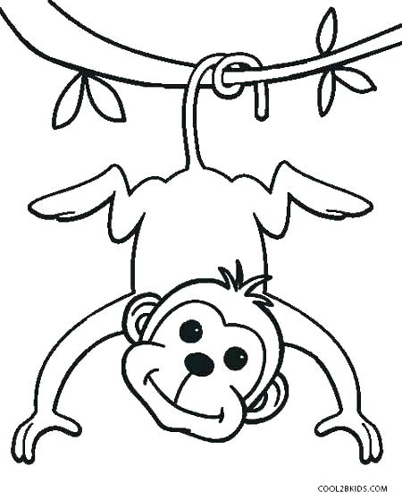 450x559 Monkey Coloring Pages Printable Monkey Template Printable Sock