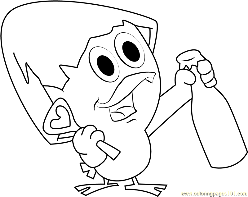 800x634 Calimero Opening Soda Bottle Coloring Page