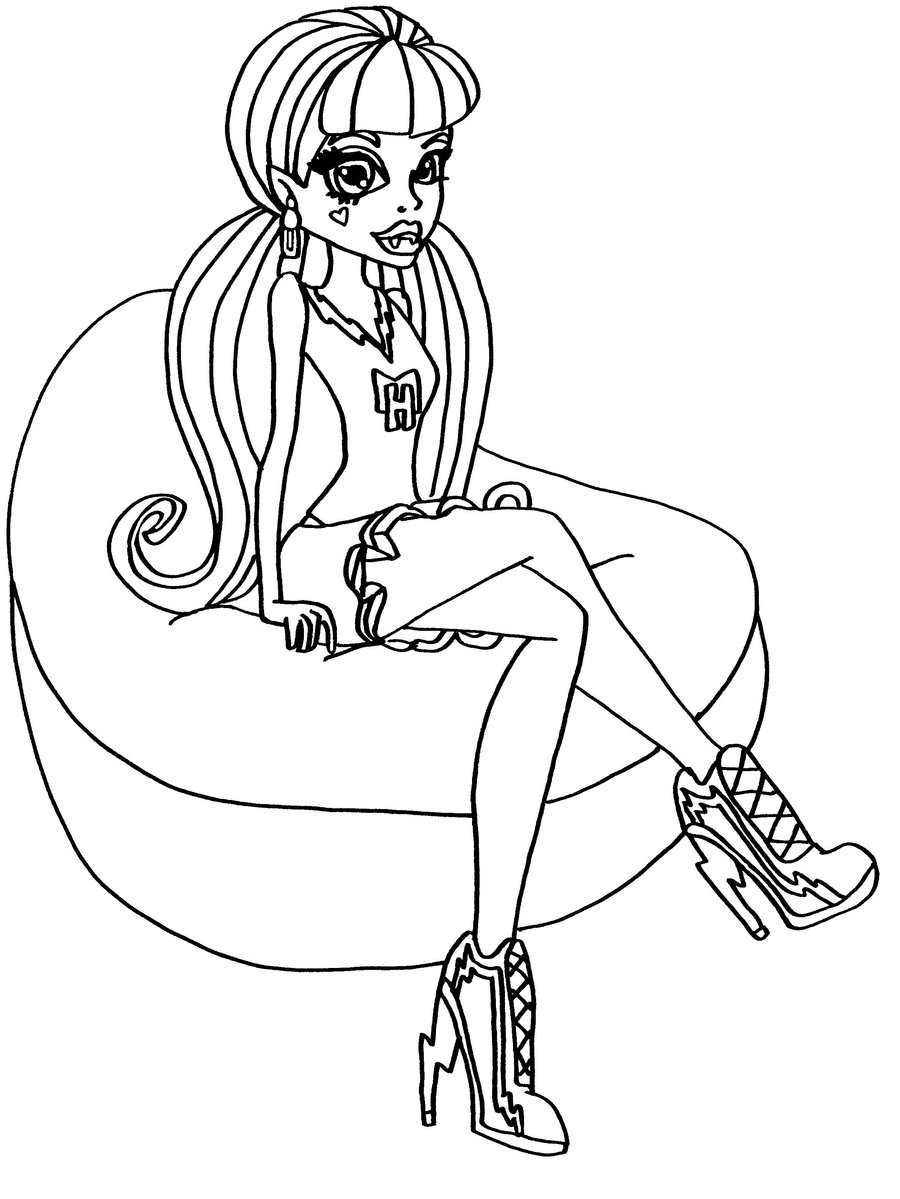 Monster High Coloring Pages 900x1199 Monster High Coloring Pages