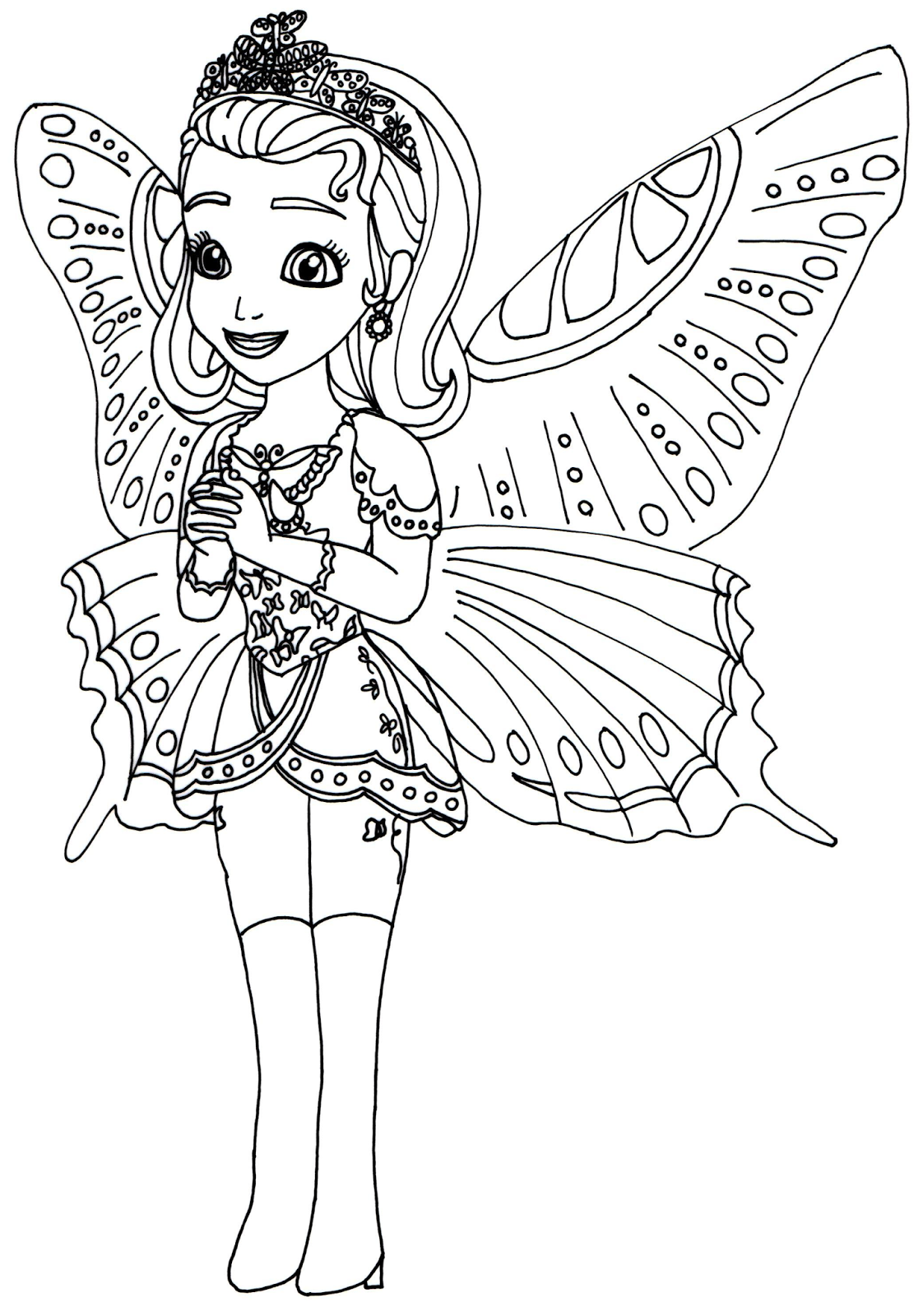 1122x1600 Sofia The First Coloring Pages Princess Butterfly Sofia The First