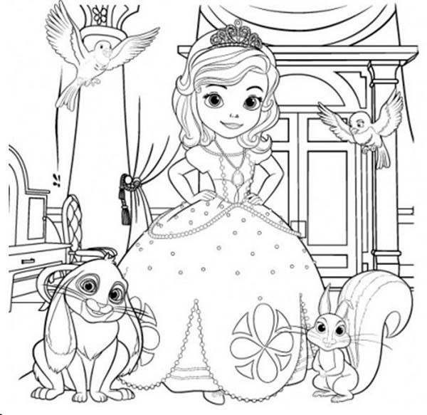 600x583 Sofia Coloring Pages Home Sofia The First Sofia The First