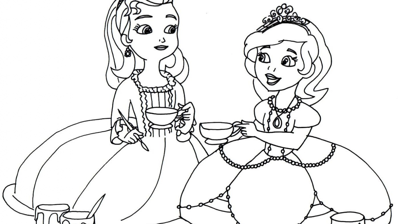 Printable Sofia The First Coloring Sheets Free Pages Cartoons 1366x768 Printable Sofia The First Coloring Sheets Free Pages Cartoons