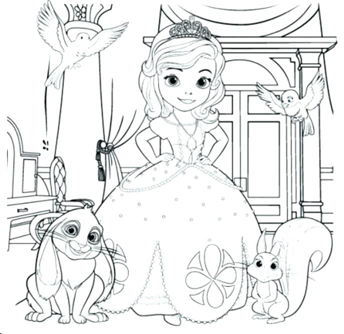 Princess Sofia Coloring Book Together With Princess Coloring Pages 687x667 Princess Sofia Coloring Book Together With Princess Coloring Pages