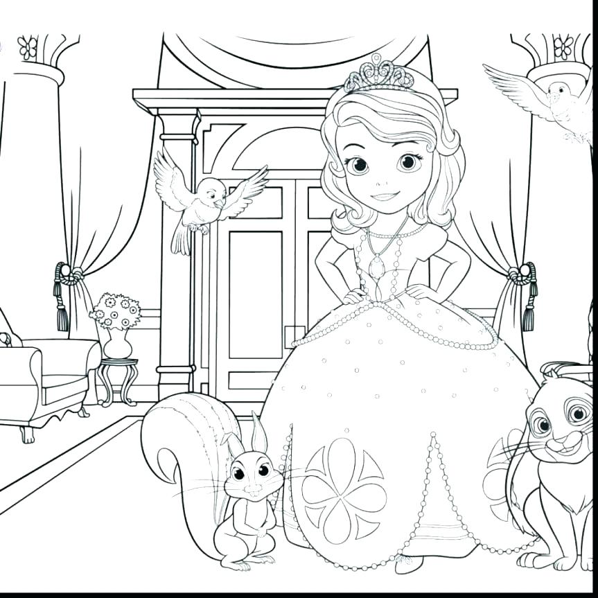 863x863 Sofia The First Printable Coloring Pages