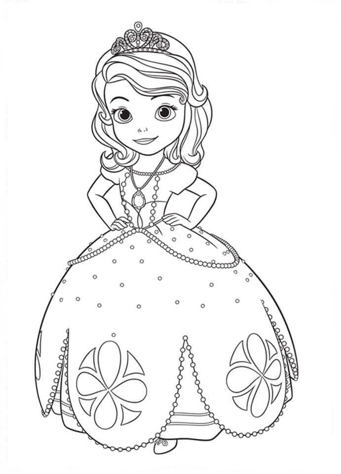 Sofia The First Disney Princess Coloring Pages