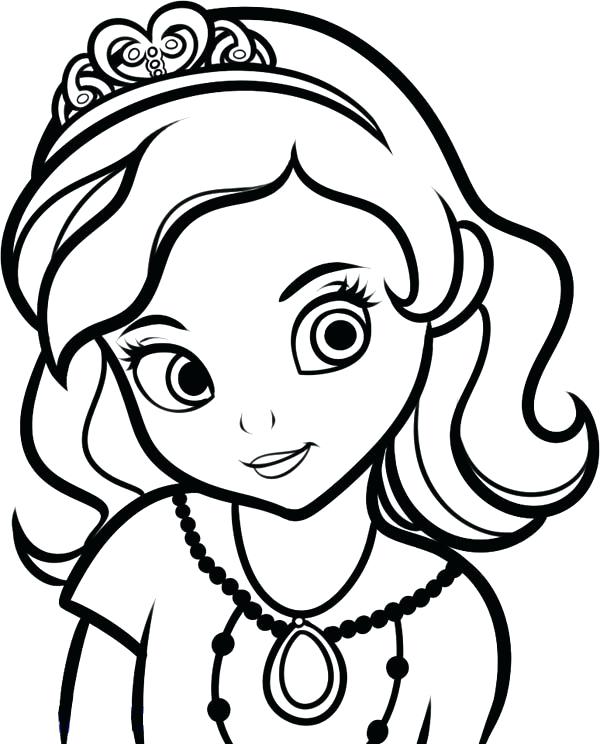 600x744 Sofia The First Disney Princess Coloring Pages The First Princess