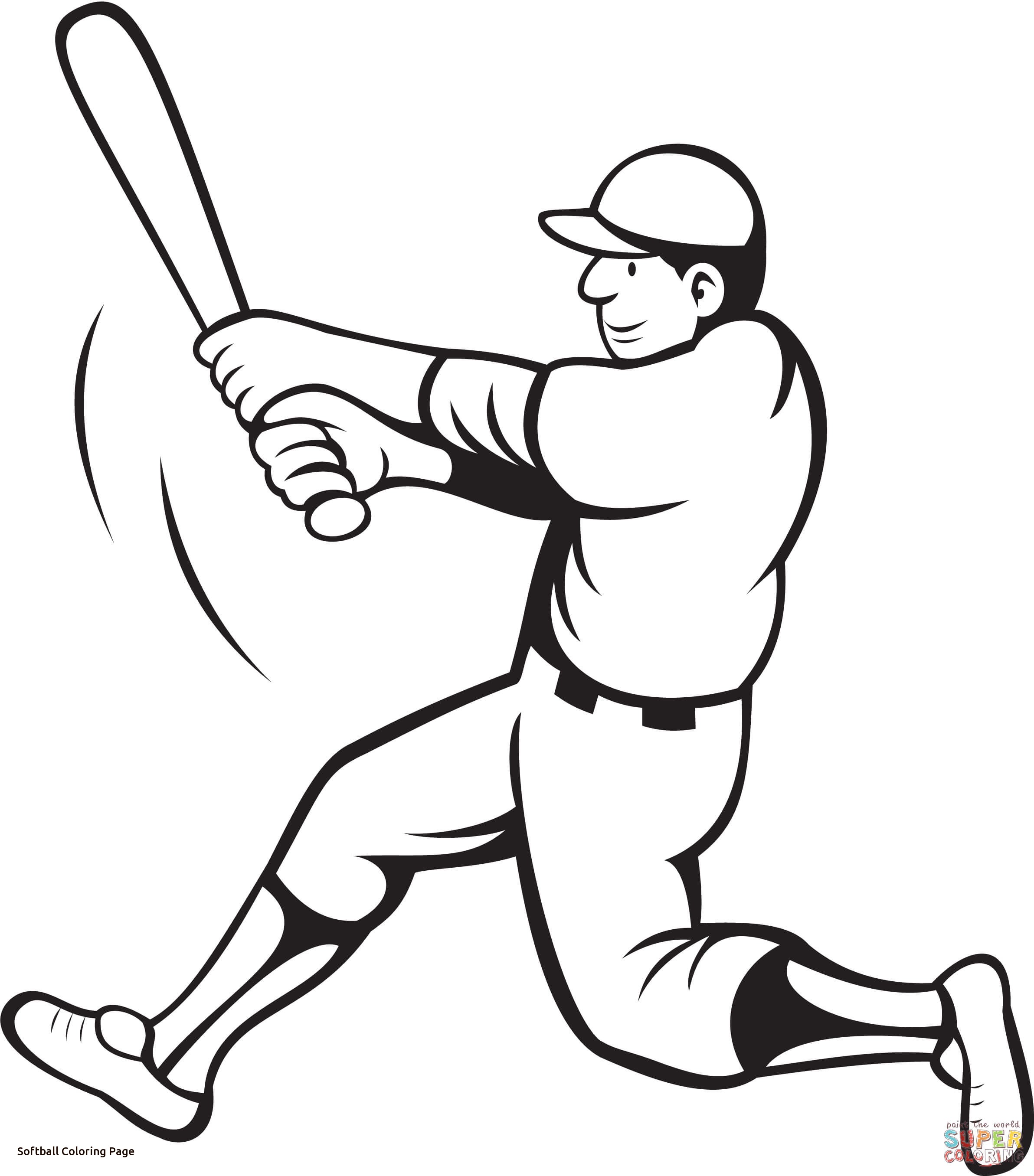 Softball Coloring Pages 2384x2712 Softball Coloring Pages