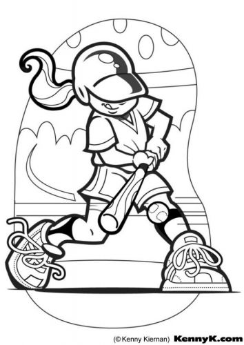 Softball Coloring Page Softball Softball Stuff 354x500 Softball Coloring Page Softball Softball Stuff