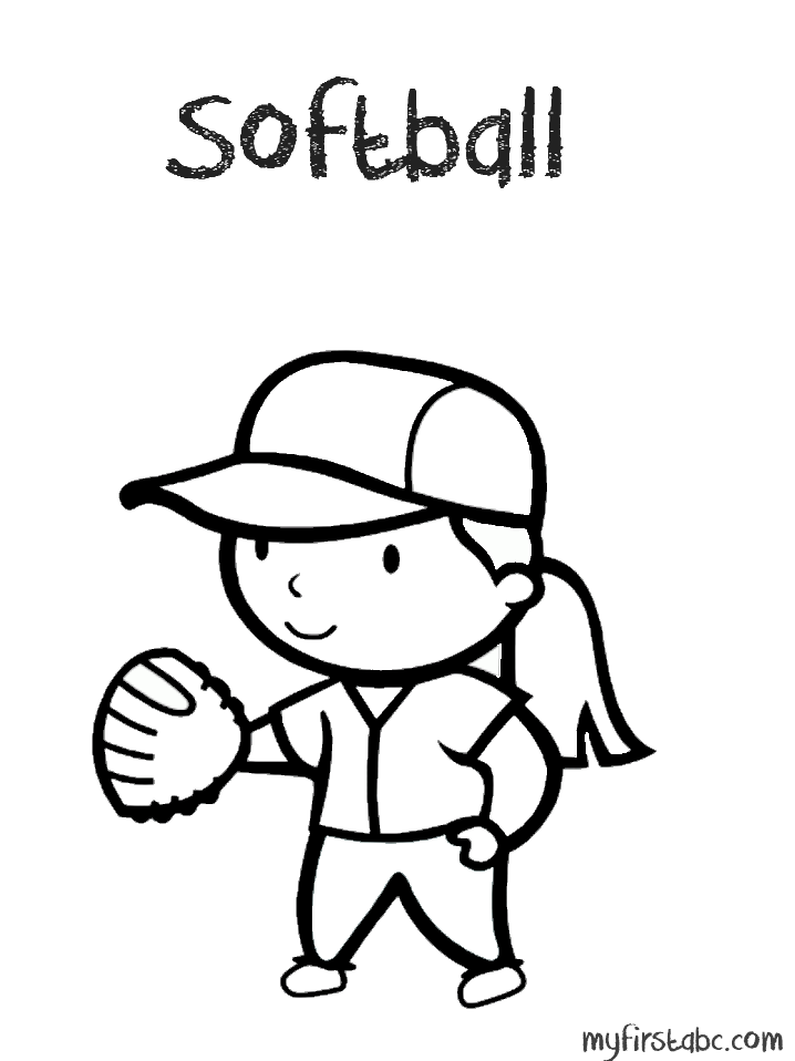 Softball Coloring Page Softball Coloring Page My First Abc 718x958 Softball Coloring Page Softball Coloring Page My First Abc