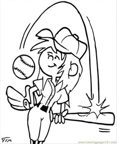 236x290 Softball Coloring Page Softball Softball Stuff