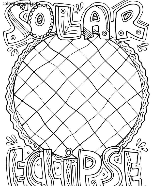 618x756 Solar Eclipse Coloring Page