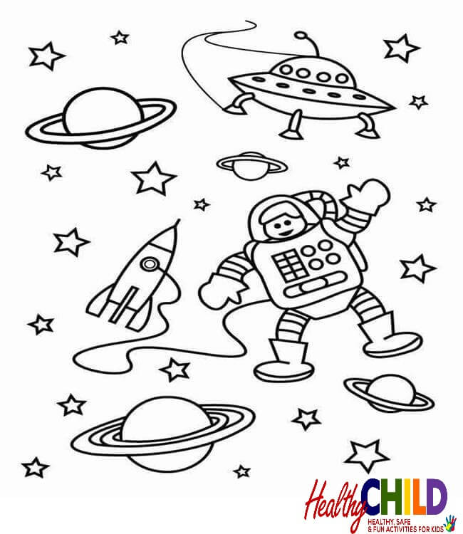 Space Coloring Sheets Printable 650x750 Space Coloring Sheets Printable