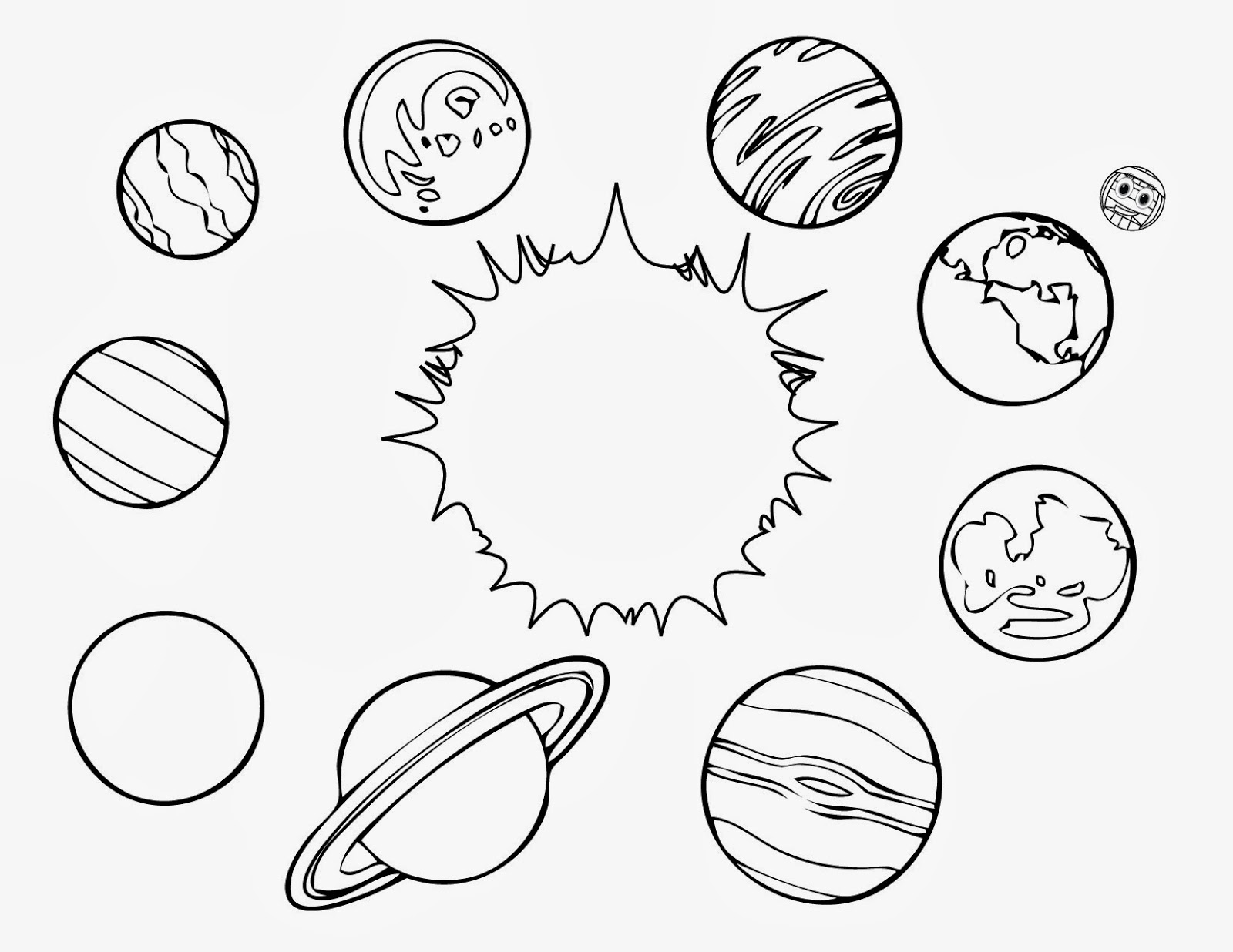 1600x1236 Merry Planets Coloring Pages Sun 30886 Bestofcoloring Com