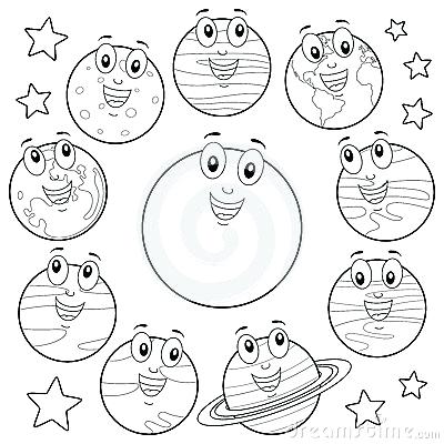 400x400 As Well As Drawn Planets Sun Moon 4 Solar System Coloring Pages