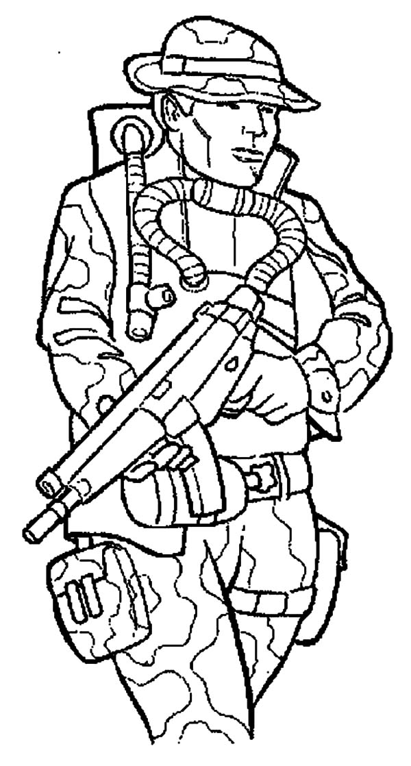 600x1118 Military Marching Soldier Coloring Pages Color Luna
