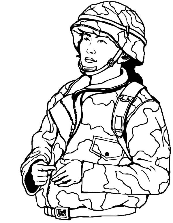 600x776 Soldier Coloring Pages Woman Military Soldier Coloring Pages Color