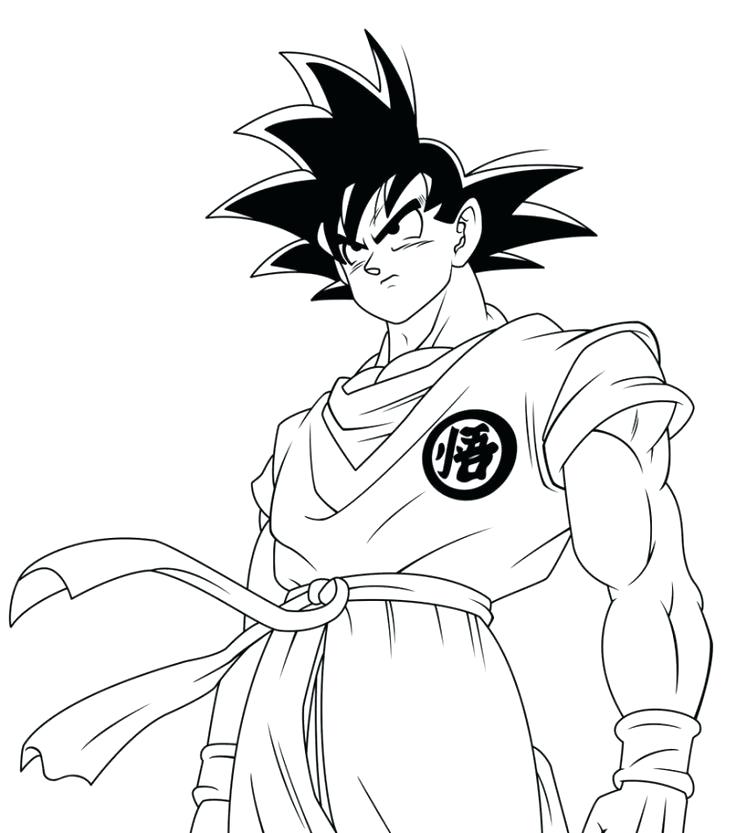 736x833 Goku Coloring Page Coloring Page Coloring Pages Coloring Page