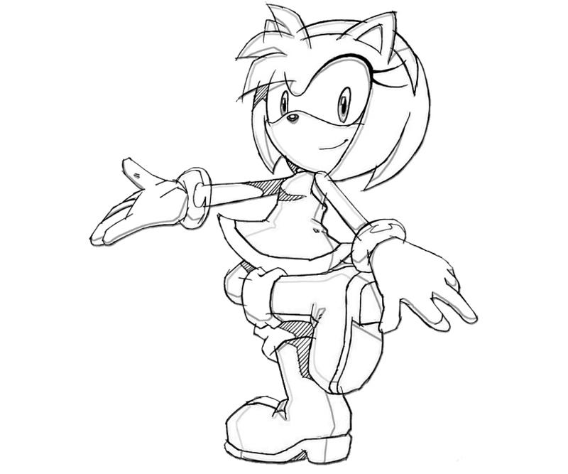 Sonic Amy Coloring Pages Pictures For Kids 800x667 Sonic Amy Coloring Pages Pictures For Kids