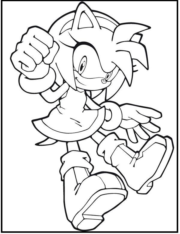 Sonic Amy Rose Coloring Picture For Kids Sonic The Hedgehog 600x782 Sonic Amy Rose Coloring Picture For Kids Sonic The Hedgehog