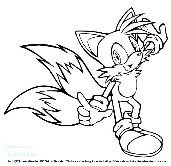 555x538 Tails Coloring Pages Sonic Coloring Pages Knuckles Classic Tails