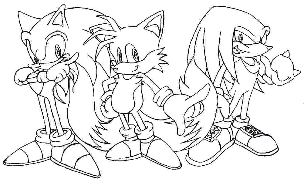 1002x600 Sonic And Tails Coloring Pages