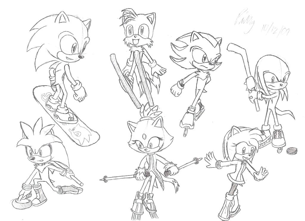 Mario And Sonic Coloring Pages And Sonic At The Winter Games 1024x743 Mario And Sonic Coloring Pages And Sonic At The Winter Games