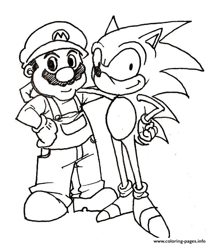 Mario And His Friend Sonic Coloring Pages Printable 730x850 Mario And His Friend Sonic Coloring Pages Printable