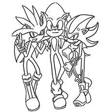 Sonic Coloring Pages Shadow