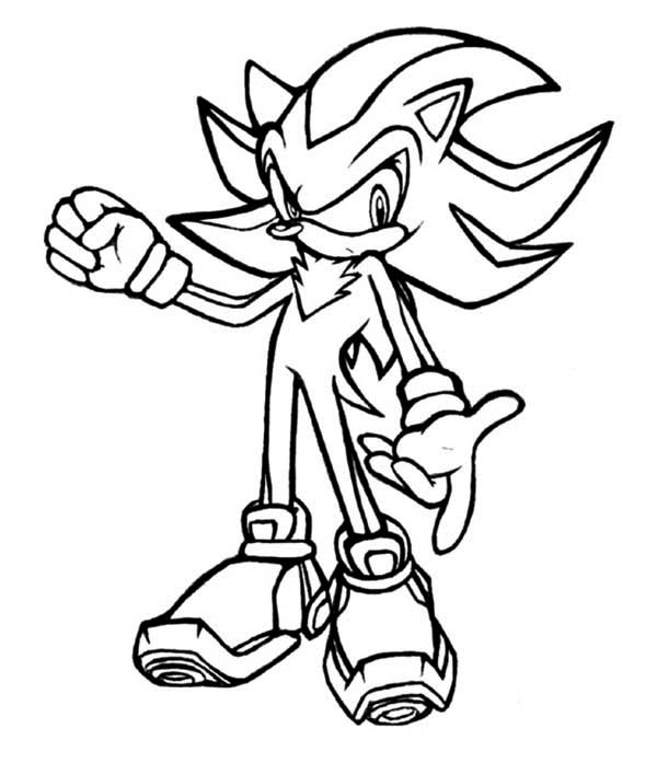 600x697 Shadow The Hedgehog Coloring Pages Glamorous Shadow The Hedgehog