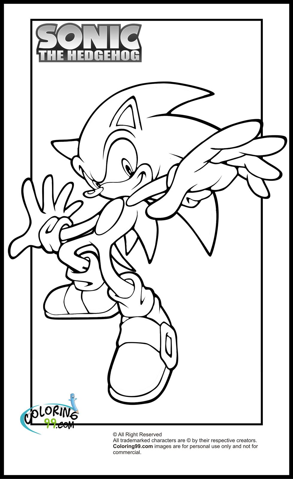 980x1600 Incredible Sonic Games U Printable Coloring Pages For Ideas