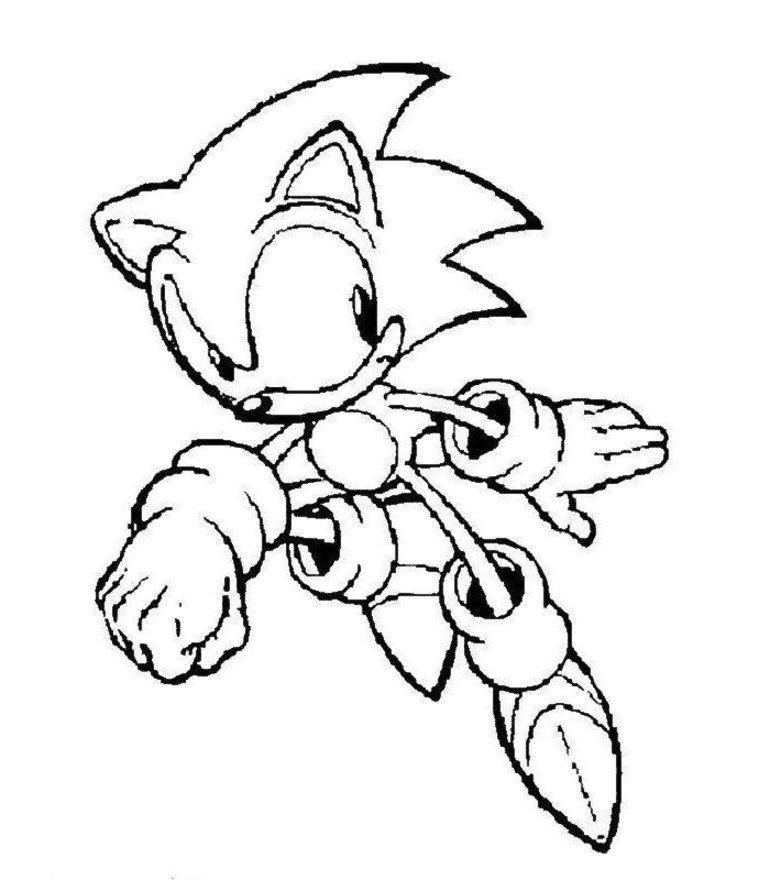 770x880 Super Sonic Coloring Pages