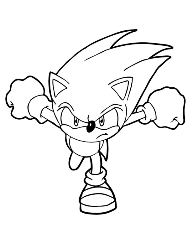 600x776 Sonic The Hedgehog Coloring Pages 360coloringpages