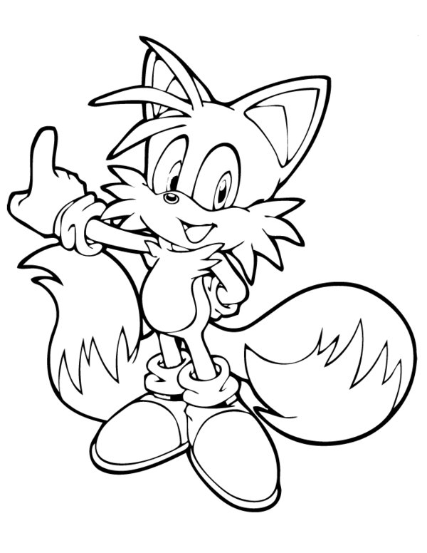 600x776 Sonic Tails Coloring Pages Sonic Coloring Pages Tails Coloring