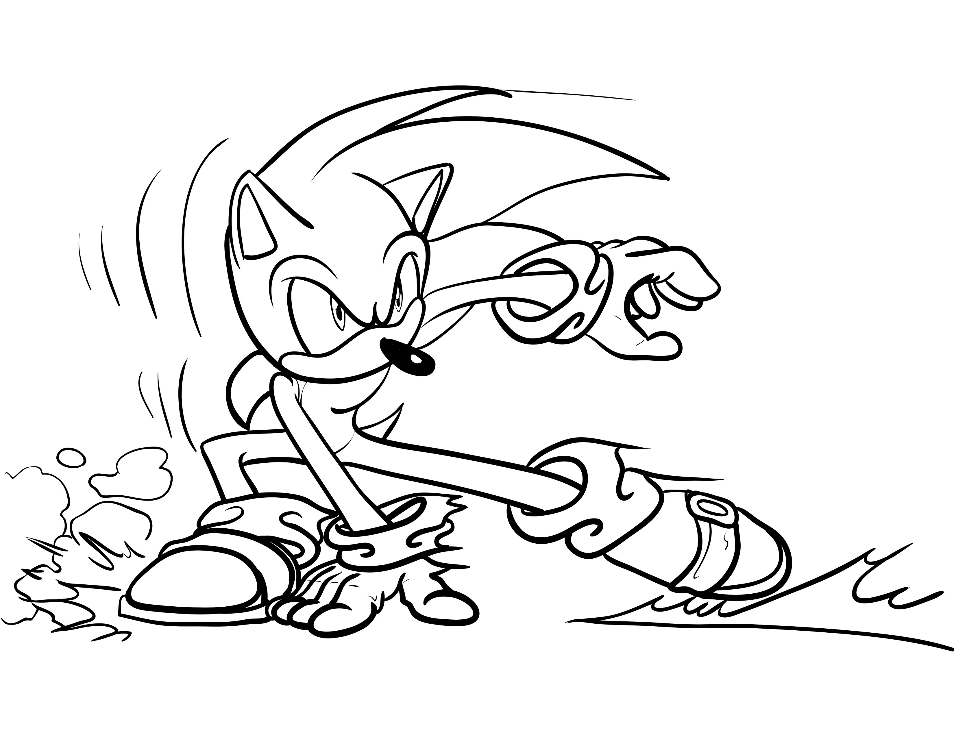 3300x2550 New Sonic Runs Coloring Pages For Kids