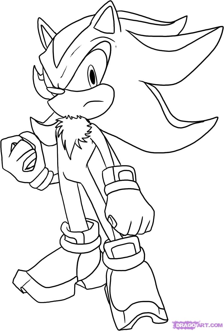 Shadow The Hedgehog Coloring Pages 858x1268 Shadow The Hedgehog Coloring Pages
