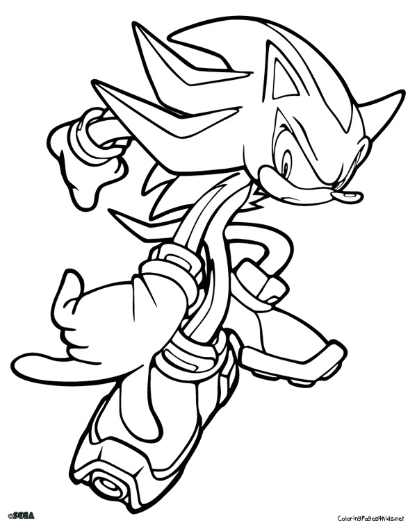 Sonic Shadow And Silver Coloring Pages Shadow The Hedgehog 600x759 Sonic Shadow And Silver Coloring Pages Shadow The Hedgehog