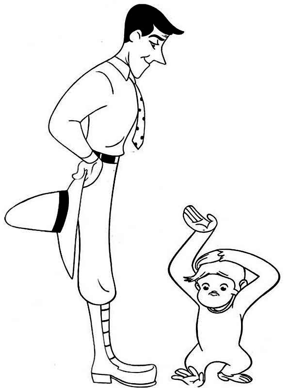 600x800 Curious George Say Sorry To Ted Shackelford Coloring Page